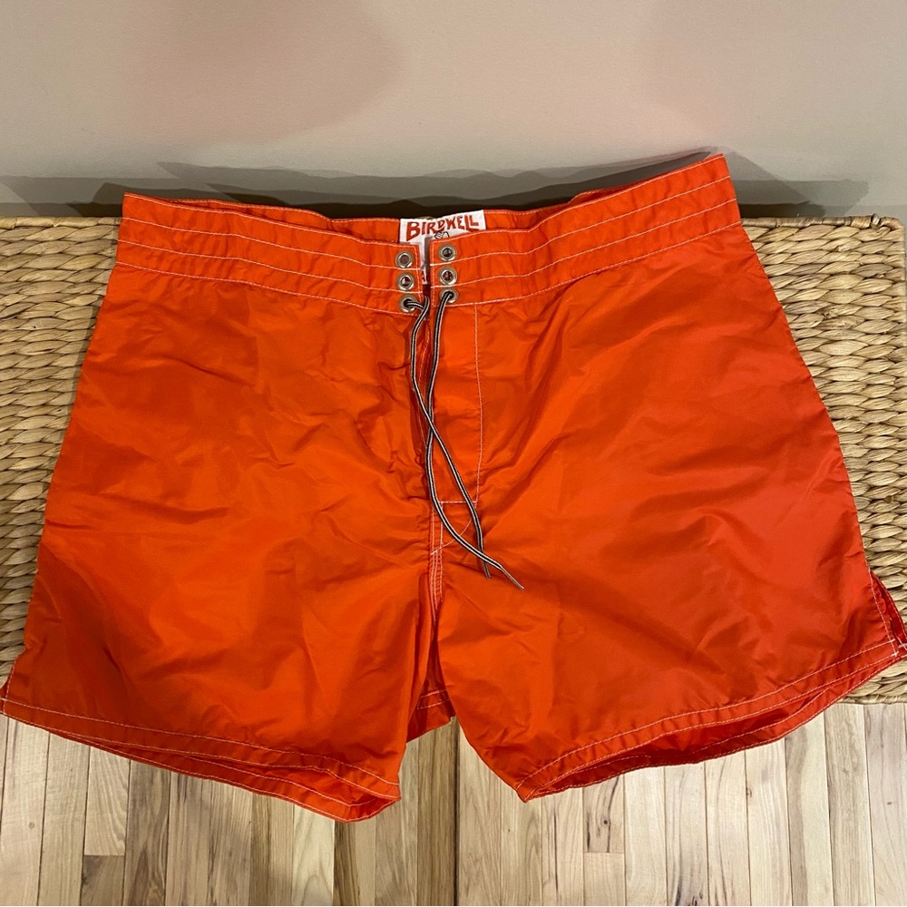 Birdwell “Birdies” Boardshorts in Orange-Red - Size 38 - Vintage